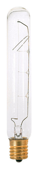 Satco 25 W T6.5 Tubular Incandescent Bulb E17 (Intermediate) Soft White 1 pk, Pack of 10