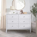 Chloe Regency 6-Drawer Dresser - White
