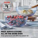 Glass Mixing Bowl - Tinted Blue