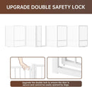 Freestanding Dog Gate with Door - White