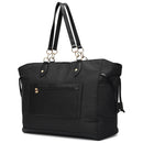 ELLE Luggage Eleganza 32L Monogram Weekender Tote Bag - Black