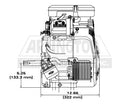 Briggs & Stratton 386447-0090-G1 Engine 1" x 2-29-32" Crank Horizontal Ele Start Vanguard 23 HP
