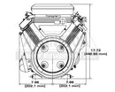 Briggs & Stratton 386447-0090-G1 Engine 1" x 2-29-32" Crank Horizontal Ele Start Vanguard 23 HP