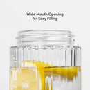Dual Cap Glass Hydration Bottle - 25oz