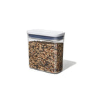 POP 1.2qt Plastic Slim Rectangle Airtight Food Storage Container White