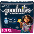 Disposable Nighttime Underwear for Girls - Size S/M - 14ct