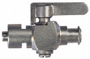 Sani-Lock Chrome Plated Brass Female x Male Luer Gasket and Molding Stopcock, 71/100 in Tube Size - ACC-T-202B