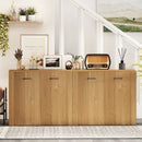 38 Inches Buffet Modern Sideboard Cabinet With Storage-Natural