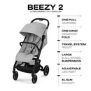 Beezy 2 Stroller - Lightweight Baby Stroller - Fog Grey