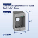 Sigma Engineered Solutions New Work 25.5 cu in Rectangle Metallic 1 gang Weatherproof Box Gray