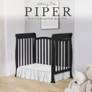 Piper 4-in-1 Convertible Mini Crib - Black