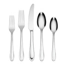 20pc Brynn Flatware Set Silver: Stainless Steel, Service for 4