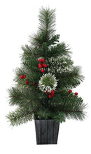 Santas Forest 27924 Pine & Berries Tree, 2 ft H, Pack of 6