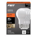 Feit Enhance A19 E26 (Medium) Filament LED Bulb Soft White 40 Watt Equivalence 4 pk