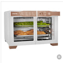 French Door 6-Slice Digital Toaster Oven Air Fryer with Integrated Temperature Probe, 24L - White