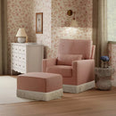 Pillowback Comfort Swivel Glider - Rose Boucle