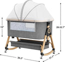 3 in 1 Baby Bassinet - Brown & Black