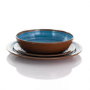 12pc Melamine Rippled Tides Dinnerware Set - Blue