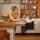 Hook-On High Chair with Attachable Silicone Tray - Black