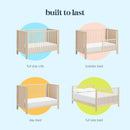 Marisol 4-in-1 Convertible Crib - Taupe/Washed Natural