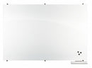 MooreCo Gloss-Finish Glass Dry Erase Board, Wall Mounted, 48"H x 72"W, White - 83845