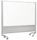 MooreCo Gloss-Finish Plastic, Mobile/Casters, 72"H x 72"W, White - 661AG-HH