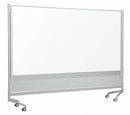 MooreCo Gloss-Finish Porcelain, Mobile/Casters, 72 inH x 96 inW, White - 661AH-DD