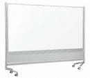 MooreCo Gloss-Finish Plastic, Mobile/Casters, 72 inH x 96 inW, White - 661AH-HH
