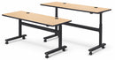 MooreCo Rectangle Mobile Training Table, Fusion Maple, 60"W x 24" Depth - 90316-7909-BK