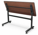 MooreCo Rectangle Mobile Training Table, Fusion Maple, 60"W x 24" Depth - 90316-7909-BK
