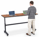 MooreCo Rectangle Mobile Training Table, Amber Cherry, 60"W x 24" Depth - 90316-7919-BK