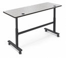 MooreCo Rectangle Mobile Training Table, Gray Nebula, 60"W x 24" Depth - 90316-4622-BK