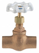 Milwaukee Valve Globe Valve, Sweat x Sweat, Bronze, 3/8 in Pipe Size - Valves - UP1502 3/8"