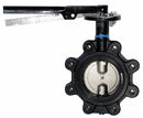 Milwaukee Valve Lug-Style Butterfly Valve, Ductile Iron, 200 psi, 2 1/2 in Pipe Size - UPML233E 2-1/2"