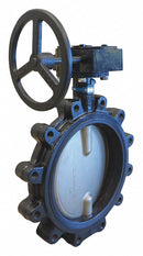Milwaukee Valve Lug-Style Butterfly Valve, Ductile Iron, 200 psi, 10 in Pipe Size - UPML333E 10"