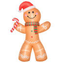 8ft Christmas Inflatable Gingerbread Man with a Candy Cane