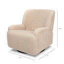 Extra Wide Recliner and Swivel Glider - Chai Shearling