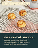 2-Piece Ceramic Baking Sheet and Cooling Rack Cookware Set - Slate