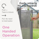 Retractable Baby Gate - Gray