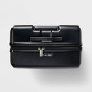 Large Checked Hardside Spinner Suitcase - Matte Black