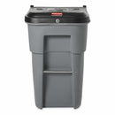 Rubbermaid 65 gal Rectangular Confidential Waste Container, Plastic, Gray - FG9W1088GRAY