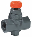 Hayward Needle Valve, Straight, PVC, 1/4 In., FNPT - NVA1025T