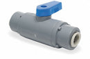Top Brand Ball Valve, PVC, Inline, 1-Piece, Pipe Size 3/8 in, Tube Size 3/8 in, Connection Type Push - PVC 638-6SMC6SMC-F