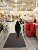 Notrax Indoor Entrance Mat, 6 ft L, 4 ft W, 3/8 in Thick, Rectangle, Gray - 118S0046GY