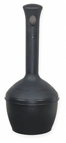 Justrite 4 gal Cigarette Receptacle, 38 in Height, 12 in Base Dia., Plastic, Black - 268503