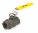 Top Brand Ball Valve, Carbon Steel, Inline, 2-Piece, Pipe Size 3/8 in, Connection Type FNPT x FNPT - SV50C747003