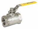 Top Brand Ball Valve, 316 Stainless Steel, Inline, 2-Piece, Pipe Size 1/4 in, Connection Type FNPT x FNPT - SV50C767002