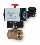 Milwaukee Valve 2 in Bronze Double Acting Pneumatically Actuated Butterfly Valve With Viton(R) Seat Material - MBDAO A 200