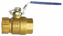 Milwaukee Valve Ball Valve, Brass, Inline, 2-Piece, Pipe Size 3/8 in, Connection Type FNPT x FNPT - 3/8" BA-475BLL