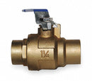 Milwaukee Valve Ball Valve, Brass, Inline, 2-Piece, Pipe Size 2 in, Connection Type Sweat x Sweat - 2" BA-485BMS